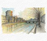 The Four Courts & River Liffey