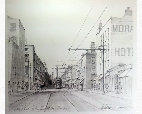 Premium Photo | A sketch of a street with a sign that says'the city of  toronto '