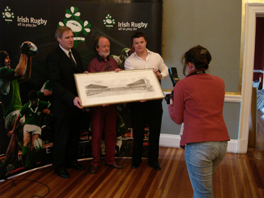 Desmond with Brian O'Driscoll at the Lansdowne Series launch