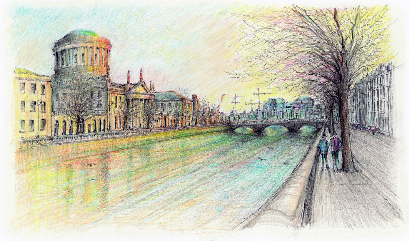 Four Courts & River Liffey Dublin